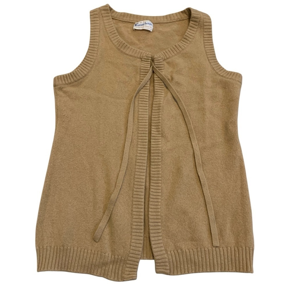 Vintage 50s Murray Allan of Hawick 100% Pure Cashmere Vest - Tan Size Large